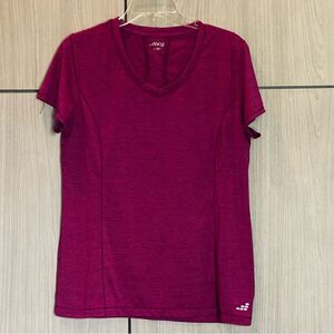 BCG Athletic Short Sleeve V-Neck T-shirt Large Pink Gym Workout Running